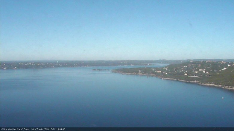 Lake Travis webcam, October 22, 2016 9:35 AM CT