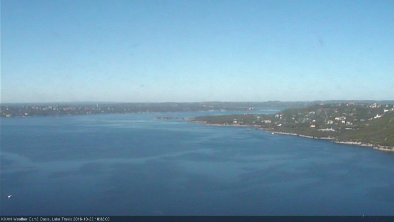 Lake Travis webcam, October 22, 2016 9:40 AM CT