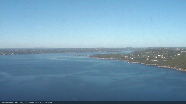 Lake Travis webcam, October 22, 2016 9:45 AM CT