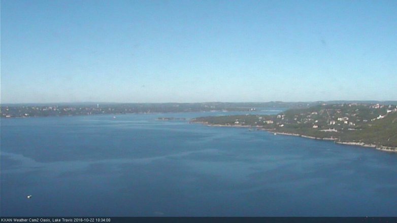 Lake Travis webcam, October 22, 2016 9:55 AM CT