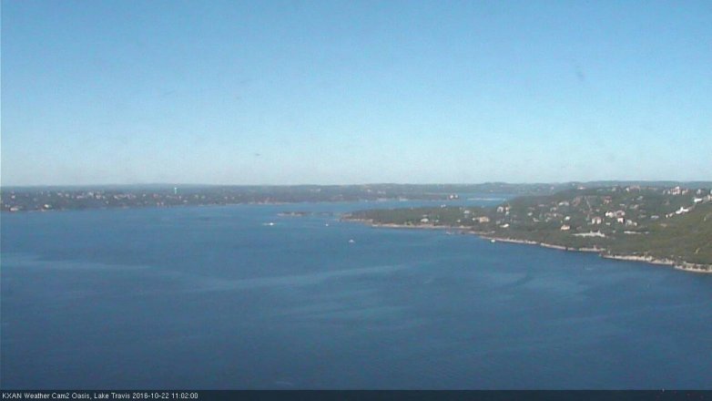 Lake Travis webcam, October 22, 2016 10:05 AM CT