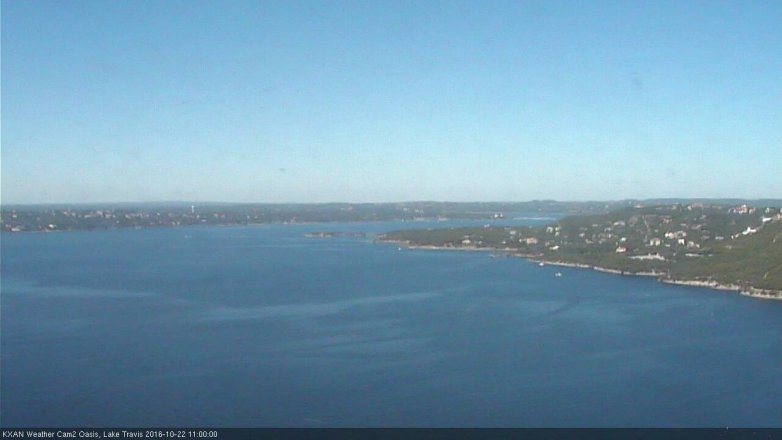 Lake Travis webcam, October 22, 2016 10:30 AM CT