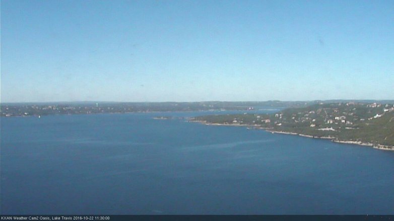 Lake Travis webcam, October 22, 2016 10:50 AM CT