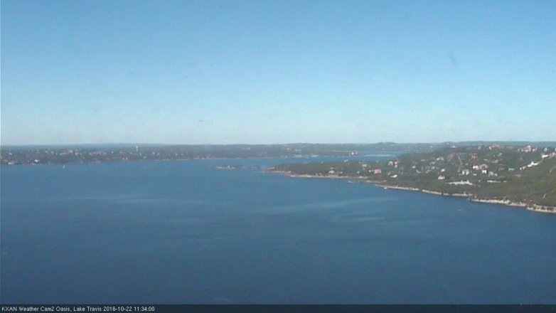 Lake Travis webcam, October 22, 2016 11:05 AM CT