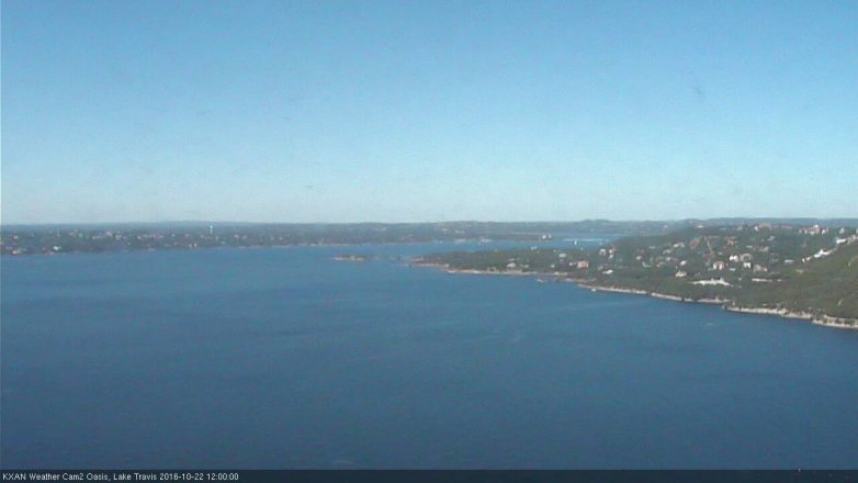 Lake Travis webcam, October 22, 2016 11:25 AM CT
