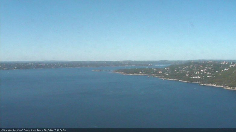Lake Travis webcam, October 22, 2016 12:00 PM CT