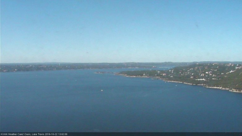 Lake Travis webcam, October 22, 2016 12:30 PM CT