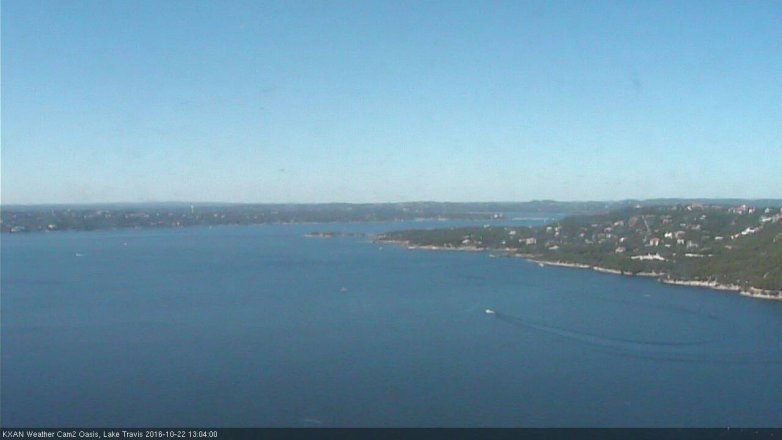 Lake Travis webcam, October 22, 2016 12:35 PM CT