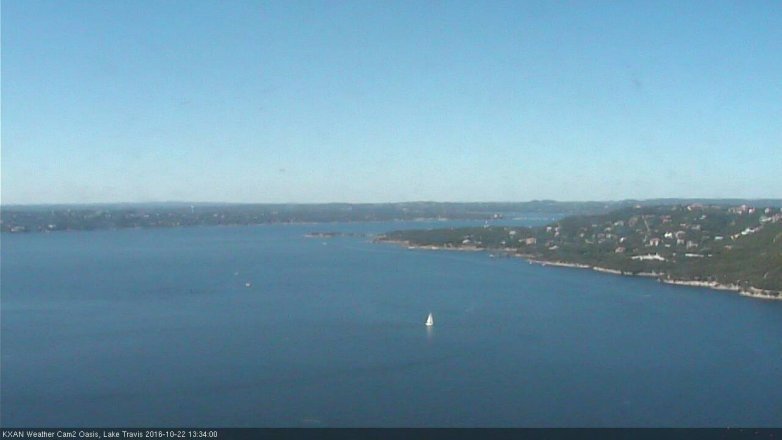 Lake Travis webcam, October 22, 2016 12:50 PM CT