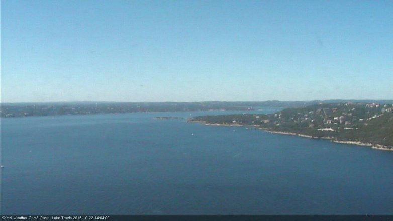 Lake Travis webcam, October 22, 2016 1:35 PM CT