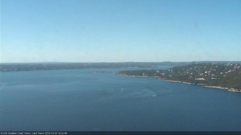 Lake Travis webcam, October 22, 2016 1:50 PM CT