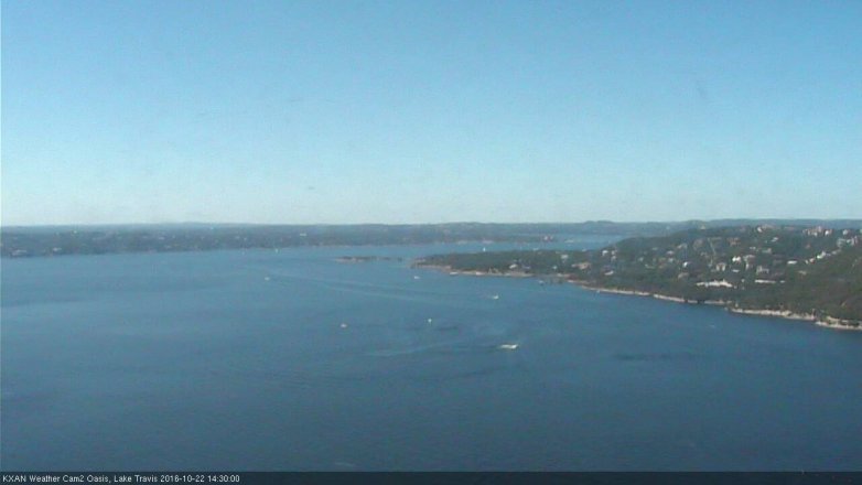 Lake Travis webcam, October 22, 2016 2:00 PM CT
