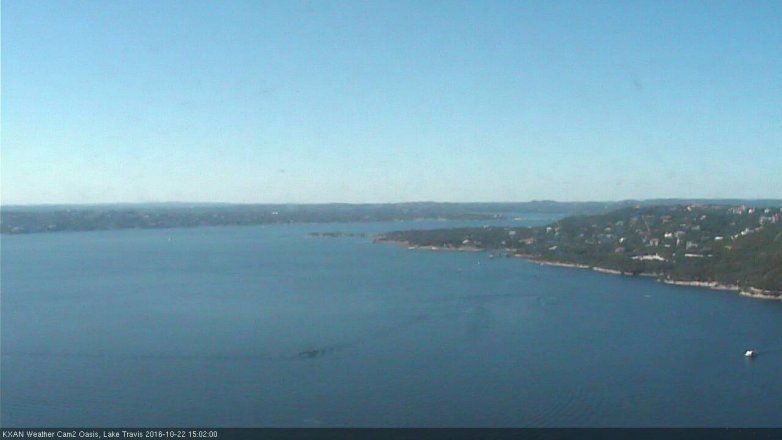 Lake Travis webcam, October 22, 2016 2:15 PM CT