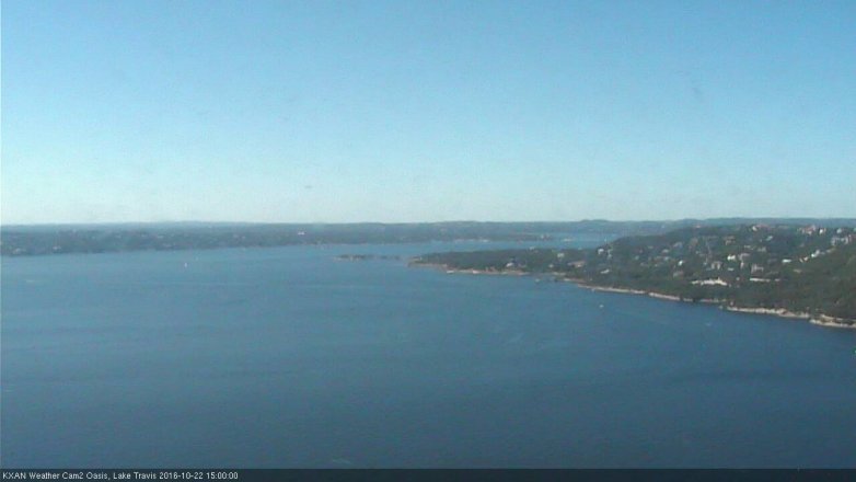 Lake Travis webcam, October 22, 2016 2:20 PM CT