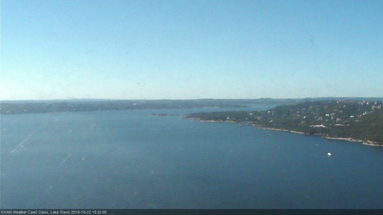 Lake Travis webcam, October 22, 2016 2:45 PM CT
