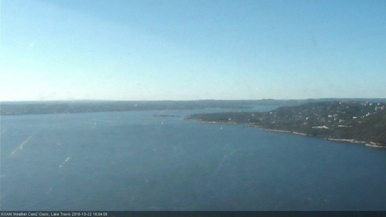 Lake Travis webcam, October 22, 2016 3:20 PM CT