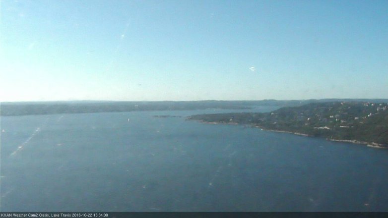 Lake Travis webcam, October 22, 2016 3:50 PM CT