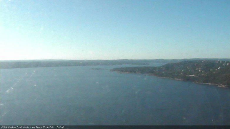 Lake Travis webcam, October 22, 2016 4:05 PM CT