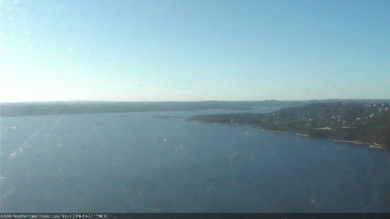 Lake Travis webcam, October 22, 2016 4:30 PM CT