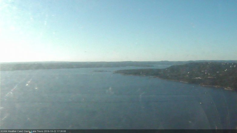 Lake Travis webcam, October 22, 2016 4:55 PM CT