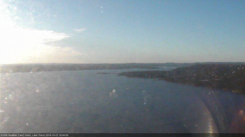 Lake Travis webcam, October 22, 2016 5:20 PM CT