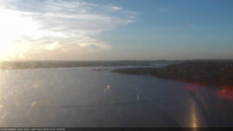Lake Travis webcam, October 22, 2016 5:35 PM CT