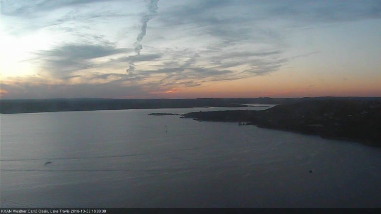 Lake Travis webcam, October 22, 2016 6:15 PM CT