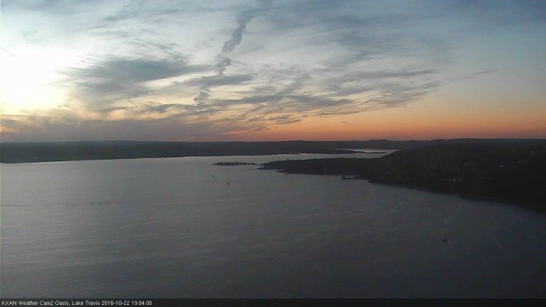 Lake Travis webcam, October 22, 2016 6:30 PM CT