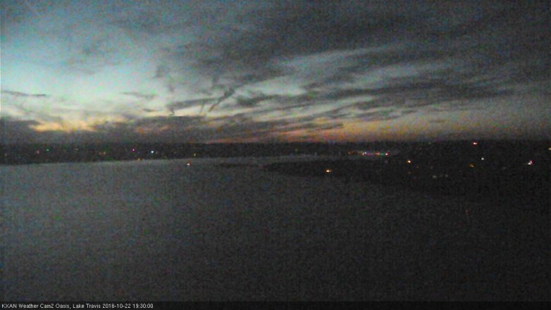 Lake Travis webcam, October 22, 2016 6:50 PM CT