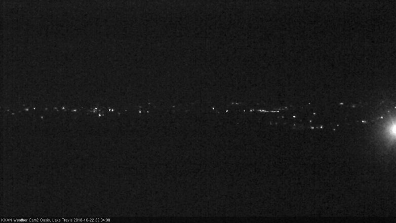 Lake Travis webcam, October 22, 2016 9:30 PM CT