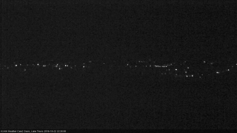 Lake Travis webcam, October 22, 2016 9:35 PM CT