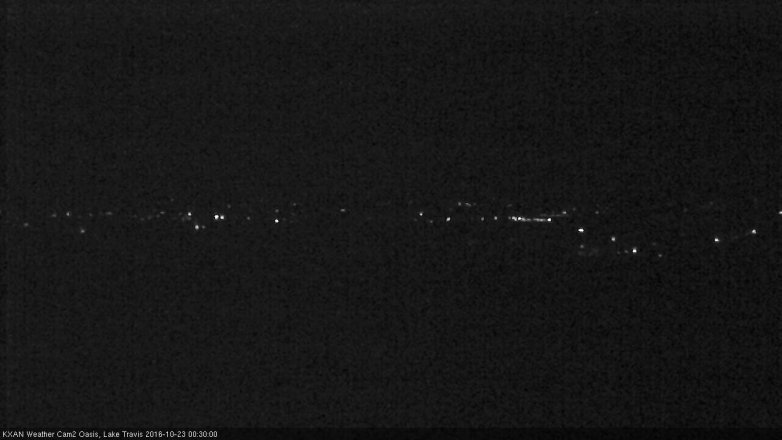 Lake Travis webcam, October 22, 2016 11:40 PM CT