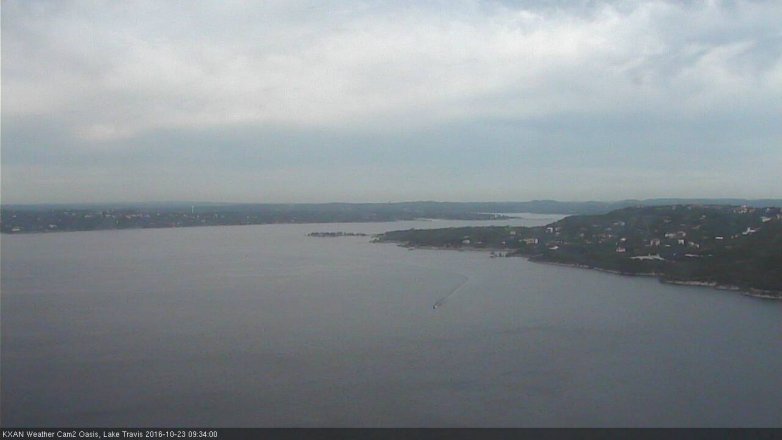 Lake Travis webcam, October 23, 2016 9:00 AM CT