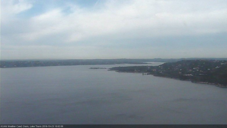 Lake Travis webcam, October 23, 2016 9:10 AM CT