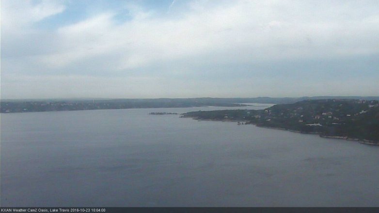 Lake Travis webcam, October 23, 2016 9:15 AM CT