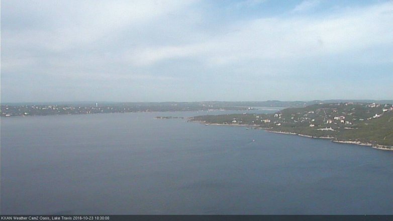 Lake Travis webcam, October 23, 2016 9:45 AM CT