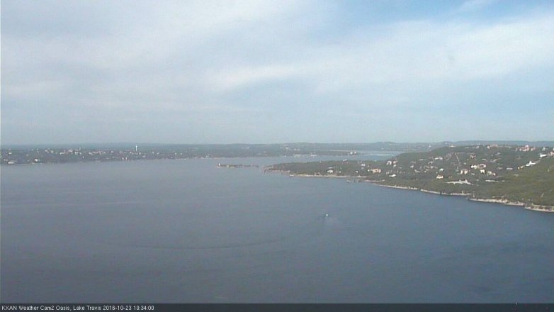 Lake Travis webcam, October 23, 2016 9:55 AM CT