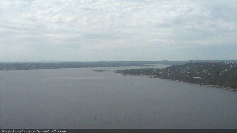 Lake Travis webcam, October 23, 2016 1:10 PM CT