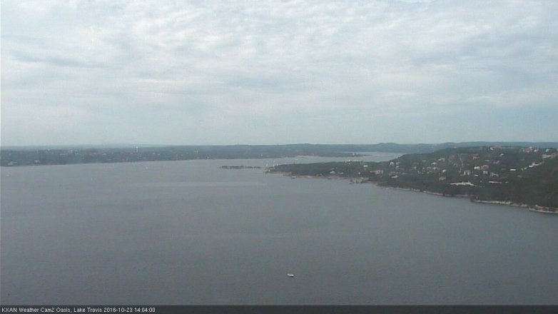 Lake Travis webcam, October 23, 2016 1:15 PM CT