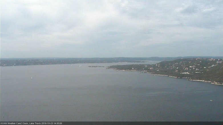 Lake Travis webcam, October 23, 2016 1:40 PM CT