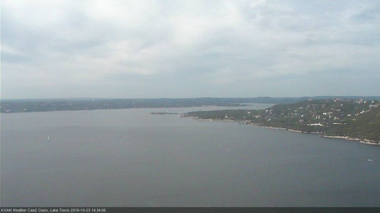 Lake Travis webcam, October 23, 2016 2:05 PM CT