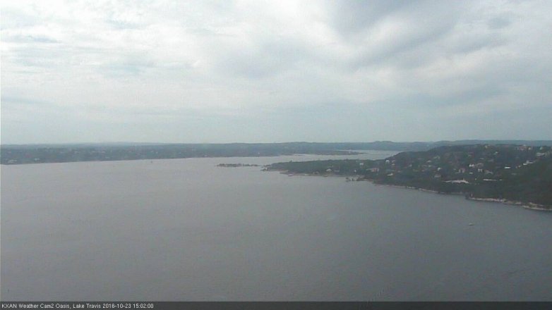 Lake Travis webcam, October 23, 2016 2:10 PM CT
