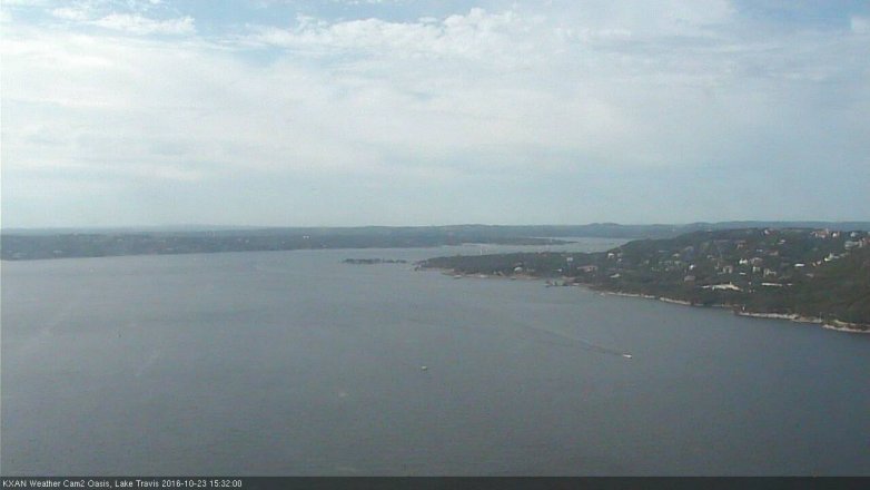 Lake Travis webcam, October 23, 2016 2:55 PM CT