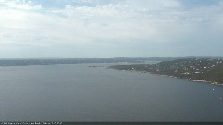 Lake Travis webcam, October 23, 2016 3:00 PM CT