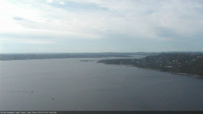 Lake Travis webcam, October 23, 2016 3:10 PM CT