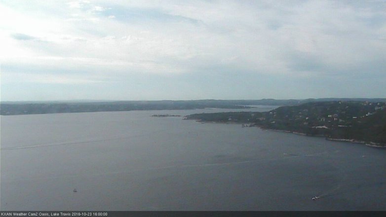 Lake Travis webcam, October 23, 2016 3:20 PM CT