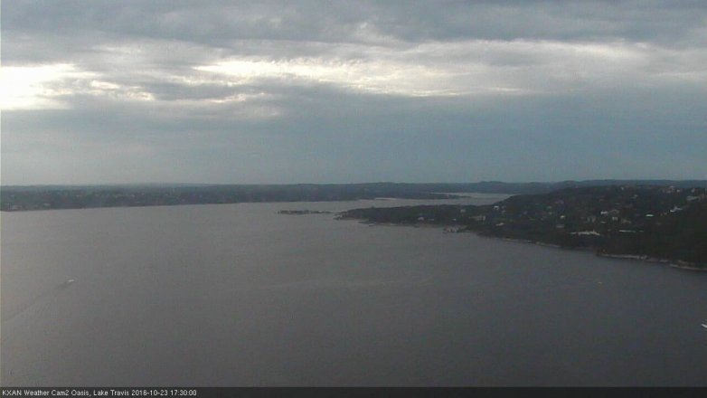 Lake Travis webcam, October 23, 2016 4:55 PM CT