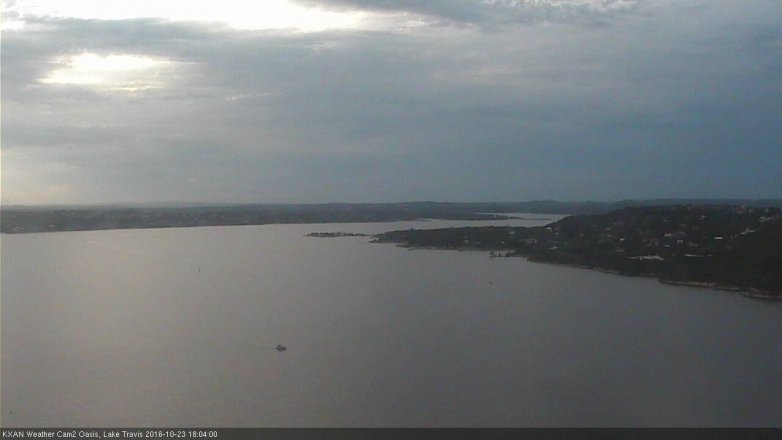 Lake Travis webcam, October 23, 2016 5:35 PM CT