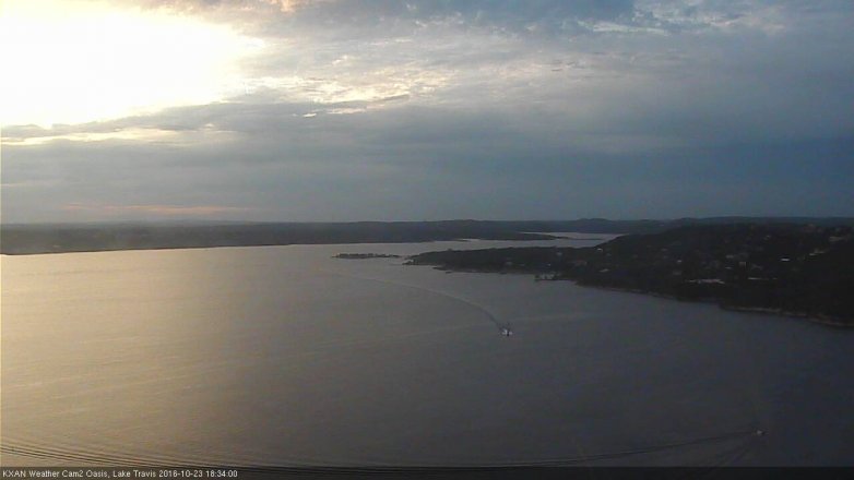 Lake Travis webcam, October 23, 2016 5:45 PM CT