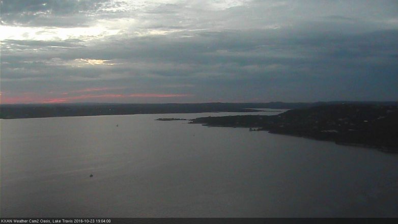Lake Travis webcam, October 23, 2016 6:35 PM CT